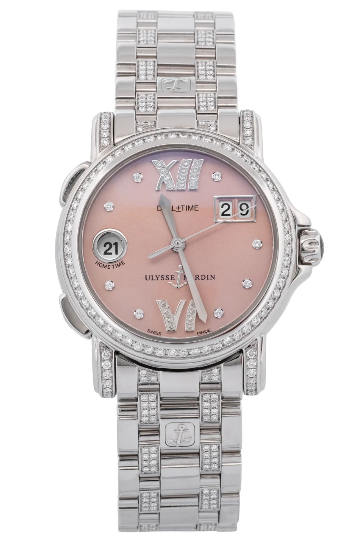 Dual Time 37 Salmon Dial