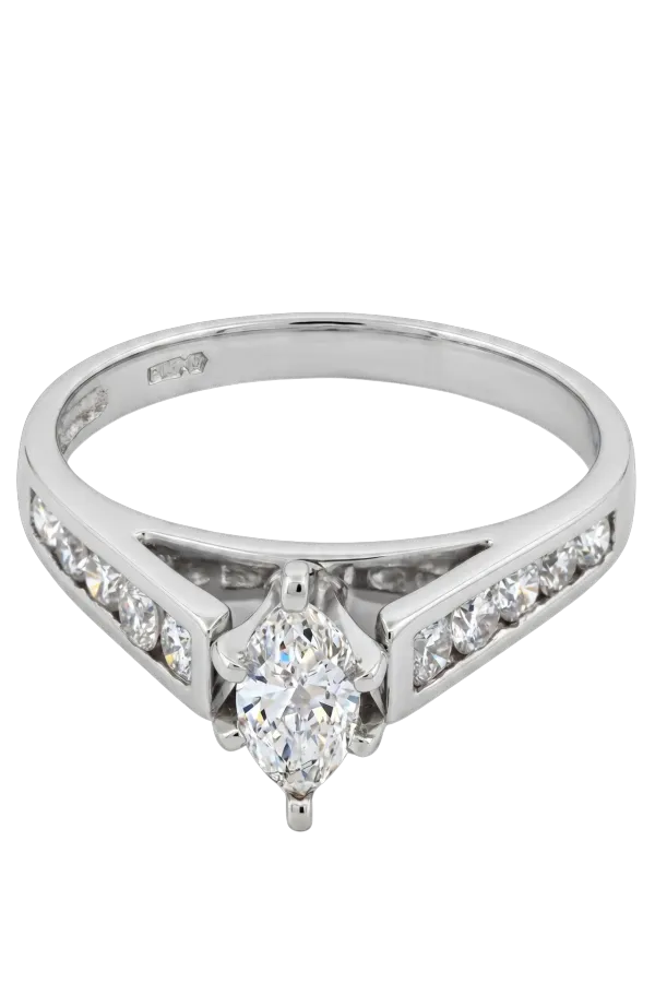 Natural Diamond Ring 0.48ct + 0.44ct - White Gold