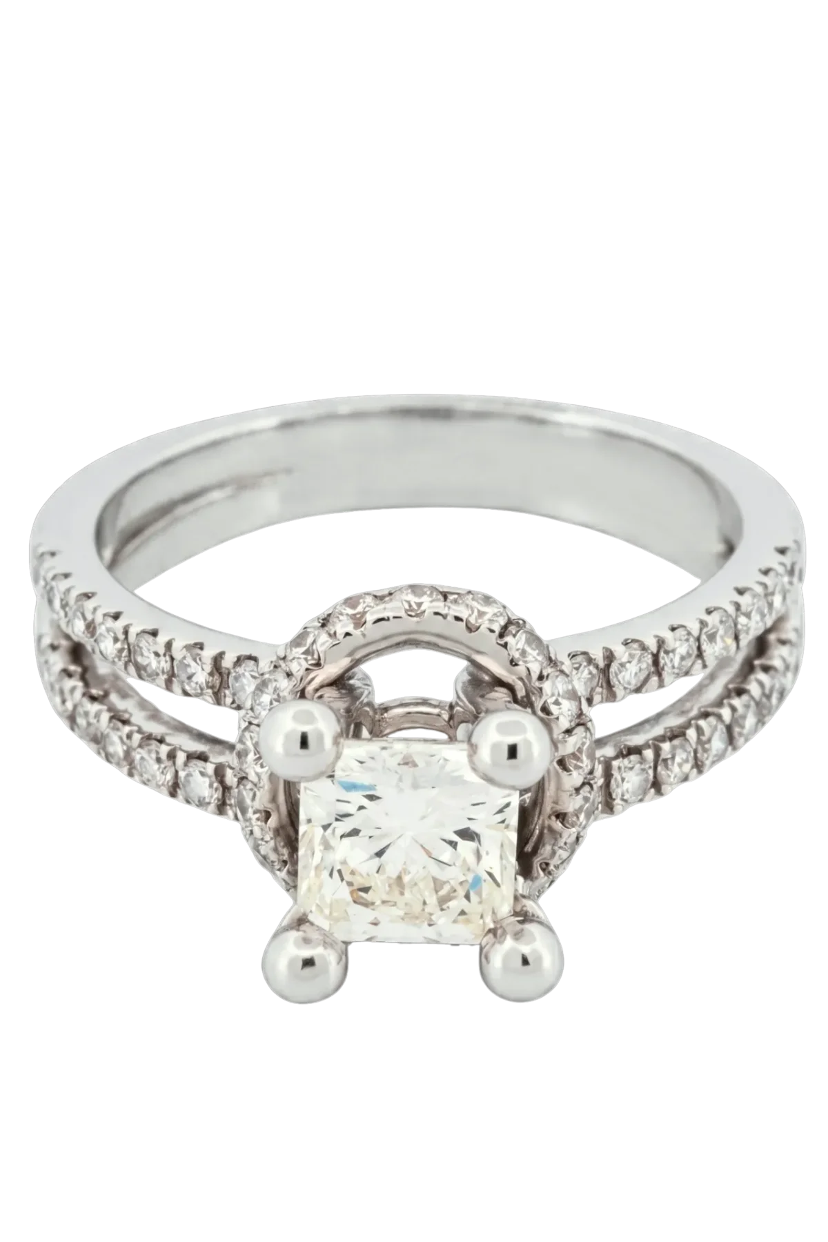 Natural Diamond Ring 1.57ct - White Gold