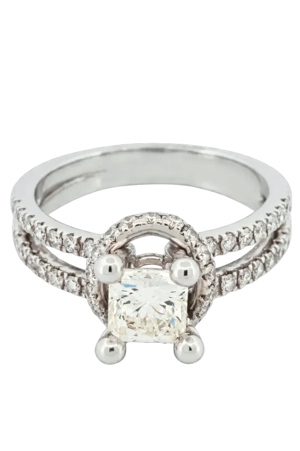 Natural Diamond Ring 1.57ct - White Gold