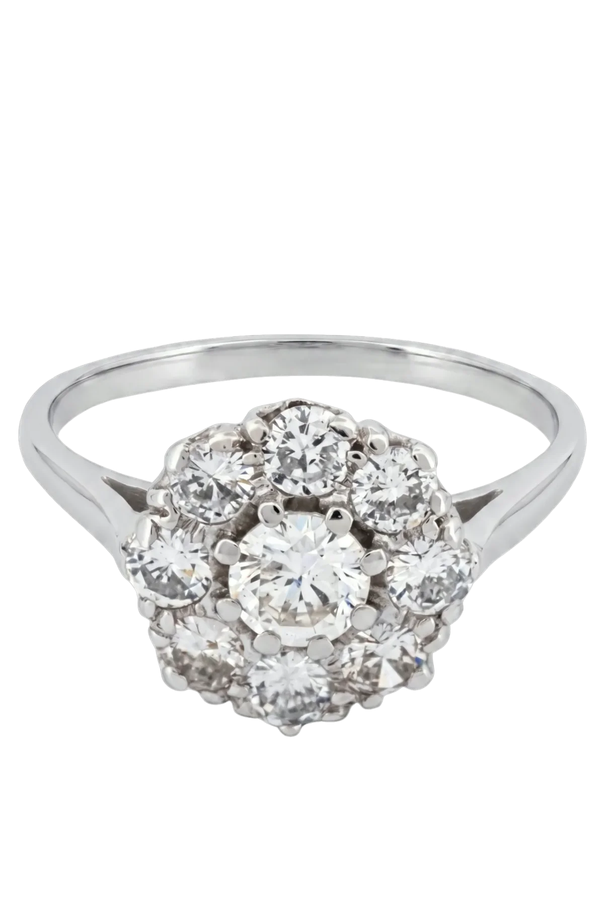Natural Diamond Ring 1ct -White Gold