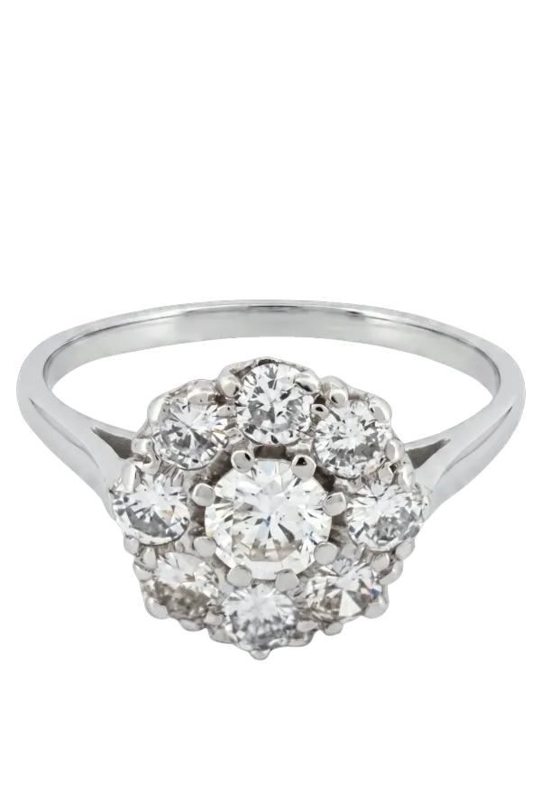 Natural Diamond Ring 1ct -White Gold