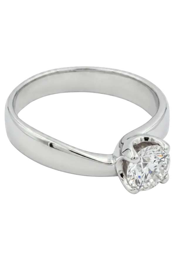 Natural Diamond Ring 0.7ct - White Gold
