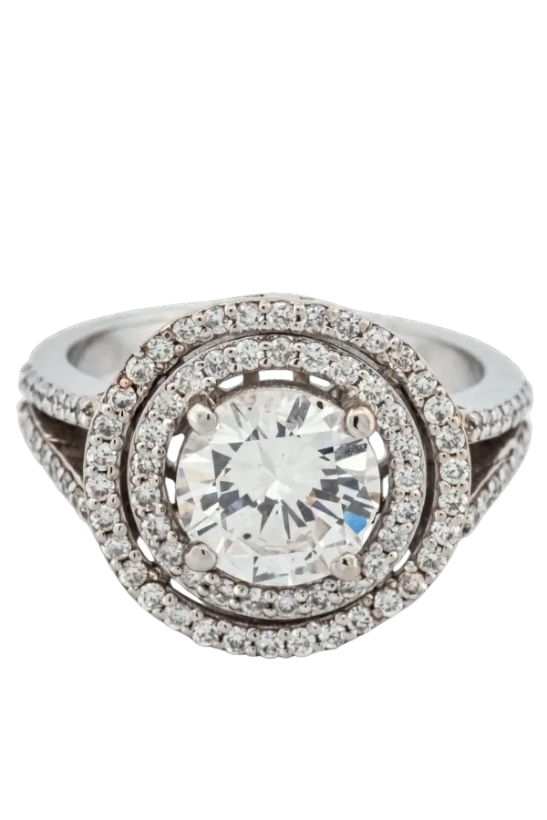 Natural Diamond Ring 1.77ct - White Gold