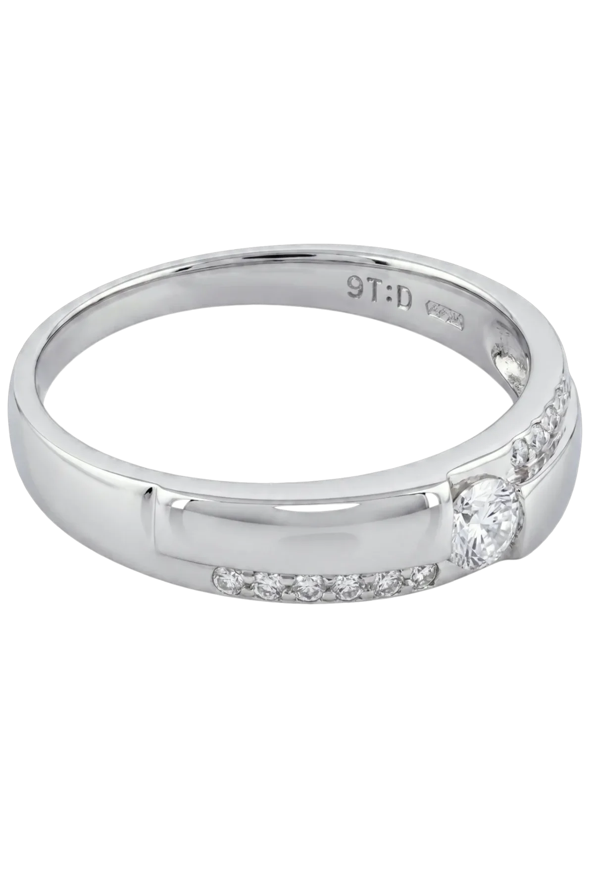 Natural Diamond Ring 0.16ct - White gold